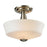 Z-Lite Montego 2 Light Semi Flush Mount, Brushed Nickel, Matte Opal - 410SF2