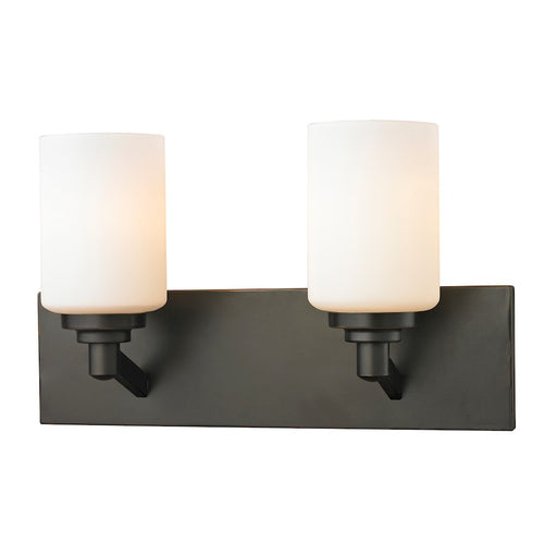 Z-Lite Montego 2 Light Vanity, Coppery Bronze, Matte Opal - 411-2V