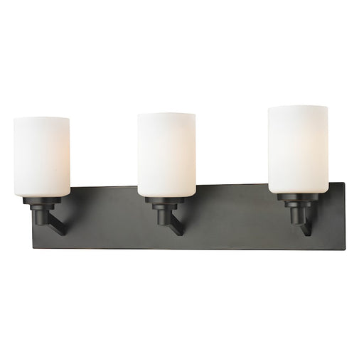 Z-Lite Montego 3 Light Vanity, Coppery Bronze, Matte Opal - 411-3V