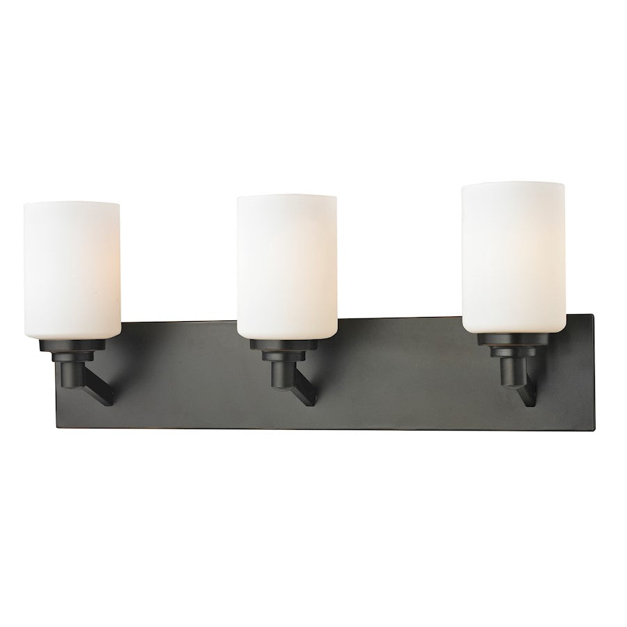 Z-Lite Montego 3 Light Vanity, Coppery Bronze, Matte Opal - 411-3V