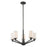 Z-Lite Montego 5 Light Chandelier, Coppery Bronze, Matte Opal - 411-5