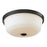 Z-Lite Montego 3 Light Flush Mount, Coppery Bronze, Matte Opal - 411F3