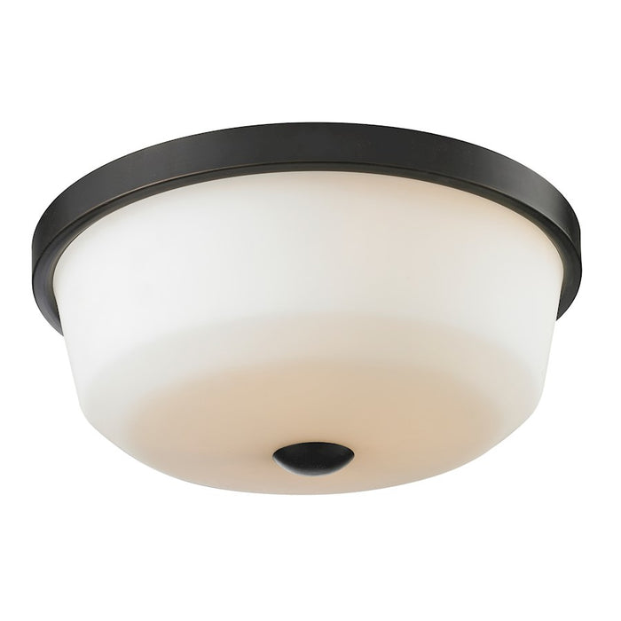 Z-Lite Montego 3 Light Flush Mount, Coppery Bronze, Matte Opal - 411F3