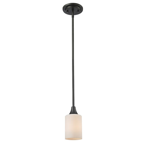 Z-Lite Montego 1 Light Mini Pendant, 4.5x55.25", Coppery Bronze, Opal - 411MP5
