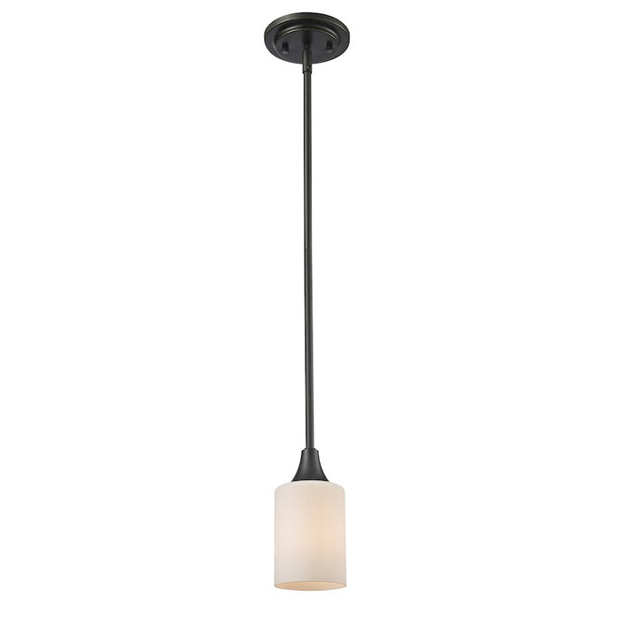 Z-Lite Montego 1 Light Mini Pendant, 4.5x55.25", Coppery Bronze, Opal - 411MP5