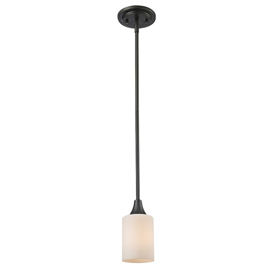 Z-Lite Montego 1 Light Mini Pendant, 4.5x55.25", Coppery Bronze, Opal - 411MP5