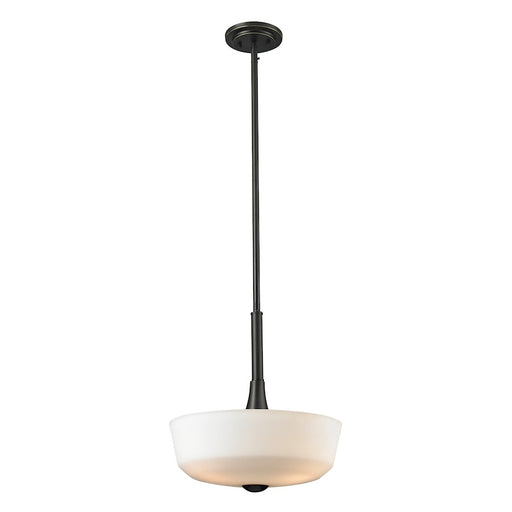 Z-Lite Montego 3 Light Pendant, Coppery Bronze, Matte Opal - 411P15