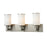 Z-Lite Savannah 3 Light Vanity, Brushed Nickel, Matte Opal - 412-3V