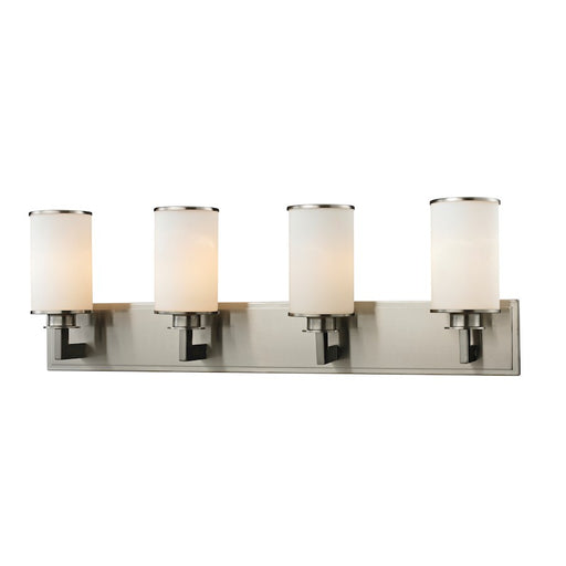 Z-Lite Savannah 4 Light Vanity, Brushed Nickel, Matte Opal - 412-4V