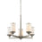 Z-Lite Savannah 5 Light Chandelier, Brushed Nickel, Matte Opal - 412-5