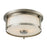 Z-Lite Savannah 2 Light Flush Mount, 11x5", Brushed Nickel, Matte Opal - 412F11