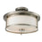 Z-Lite Savannah 2 Light Semi Flush Mount, Brushed Nickel, Matte Opal - 412SF14