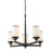 Z-Lite Savannah 5 Light Chandelier, Olde Bronze, Matte Opal - 413-5
