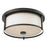 Z-Lite Savannah 3 Light Flush Mount, Olde Bronze, Matte Opal - 413F16