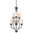 Z-Lite Cardinal 6 Light Chandelier, Olde Bronze, Matte Opal - 414-6