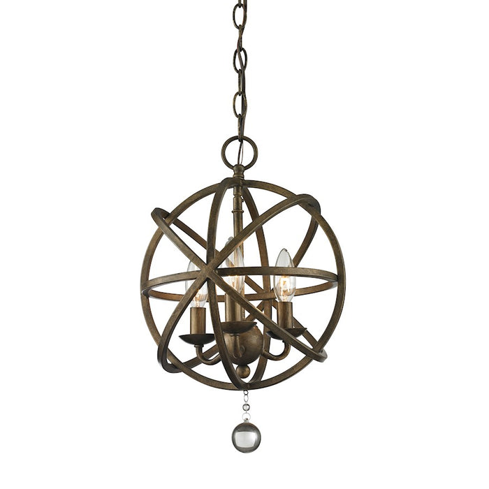 Z-Lite Acadia 3 Light Pendant, Golden Bronze - 416-12