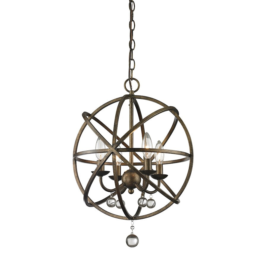 Z-Lite Acadia 4 Light Pendant, Golden Bronze - 416-16