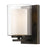Z-Lite Willow 1 Light Wall Sconce, Olde Bronze, Clear Out/Matte Opal In - 426-1S-OB