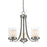 Z-Lite Willow 3 Light Chandelier, Brushed Nickel, Clear Out/Opal In - 426-3C-BN
