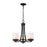 Z-Lite Willow Chandelier, Black, Inner White/Outer Clear