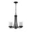 Z-Lite Willow Chandelier, Black, Inner White/Outer Clear