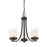 Z-Lite Willow 3 Light Chandelier, Olde Bronze, Clear Out/Matte Opal In - 426-3C-OB