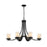 Z-Lite Willow Chandelier, Black, Inner White/Outer Clear