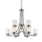 Z-Lite Willow 9 Light Chandelier, Chrome, Clear Out/Matte Opal In - 426-9-CH