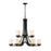 Z-Lite Willow Chandelier, Black, Inner White/Outer Clear