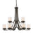 Z-Lite Willow 9 Light Chandelier, Olde Bronze, Clear Out/Matte Opal In - 426-9-OB