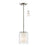 Z-Lite Willow 1 Light Mini Pendant, Brushed Nickel, Clear Out/Opal In - 426MP-BN