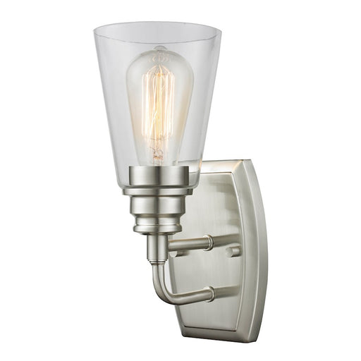 Z-Lite Annora 1 Light Wall Sconce, Brushed Nickel, Clear - 428-1S-BN