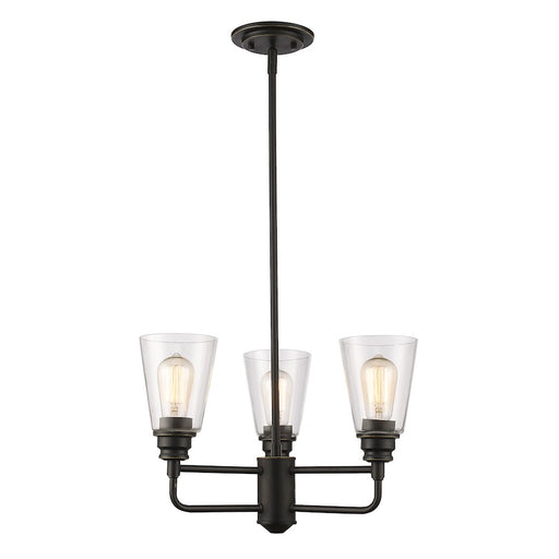 Z-Lite Annora 3 Light Chandelier, Olde Bronze, Clear - 428-3-OB