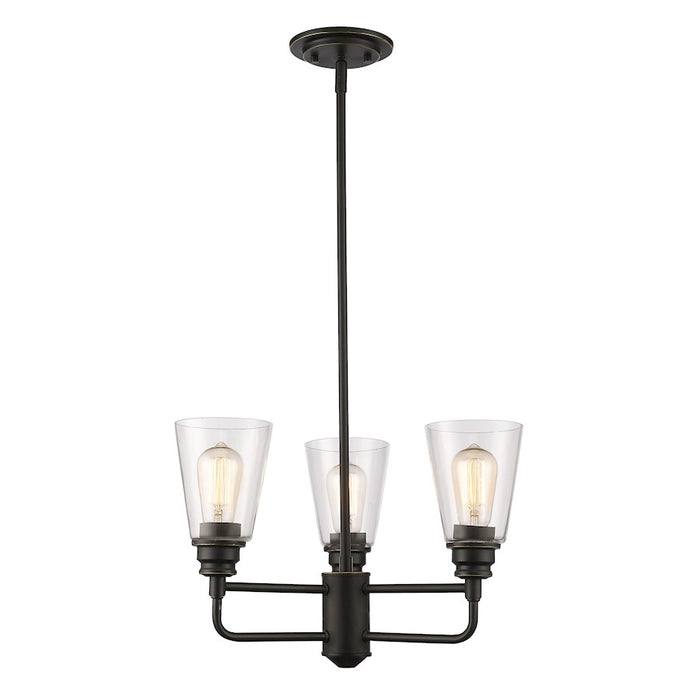 Z-Lite Annora 3 Light Chandelier, Olde Bronze, Clear - 428-3-OB