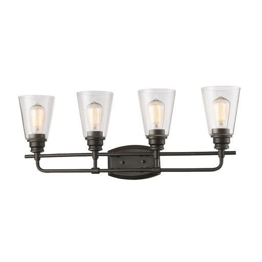 Z-Lite Annora 4 Light Vanity Light, Olde Bronze, Clear - 428-4V-OB