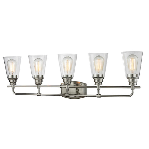 Z-Lite Annora 5 Light Vanity Light, Brushed Nickel, Clear - 428-5V-BN