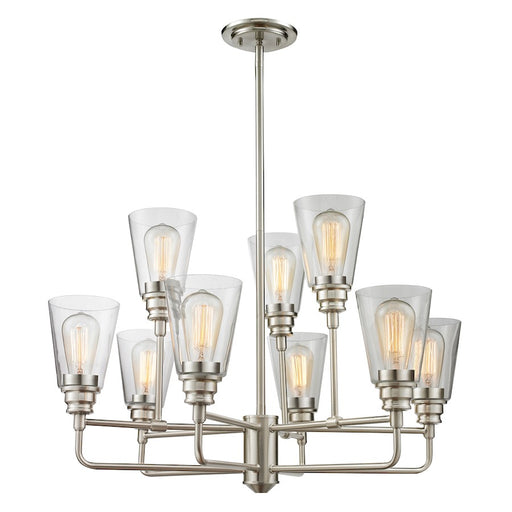 Z-Lite Annora 9 Light Chandelier, Brushed Nickel, Clear - 428-9-BN