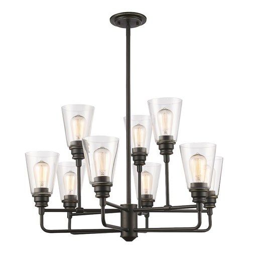 Z-Lite Annora 9 Light Chandelier, Olde Bronze, Clear - 428-9-OB