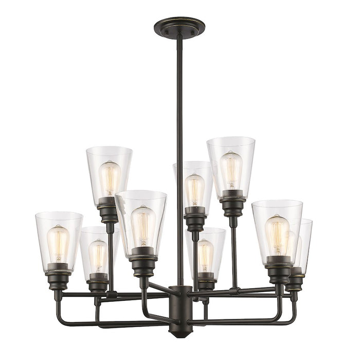 Z-Lite Annora 9 Light Chandelier, Olde Bronze, Clear - 428-9-OB