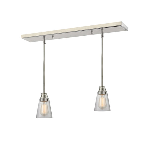 Z-Lite Annora 2 Light Island/Billiard Light 30x5.5x57.63", Nickel, Clear - 428MP-2BN