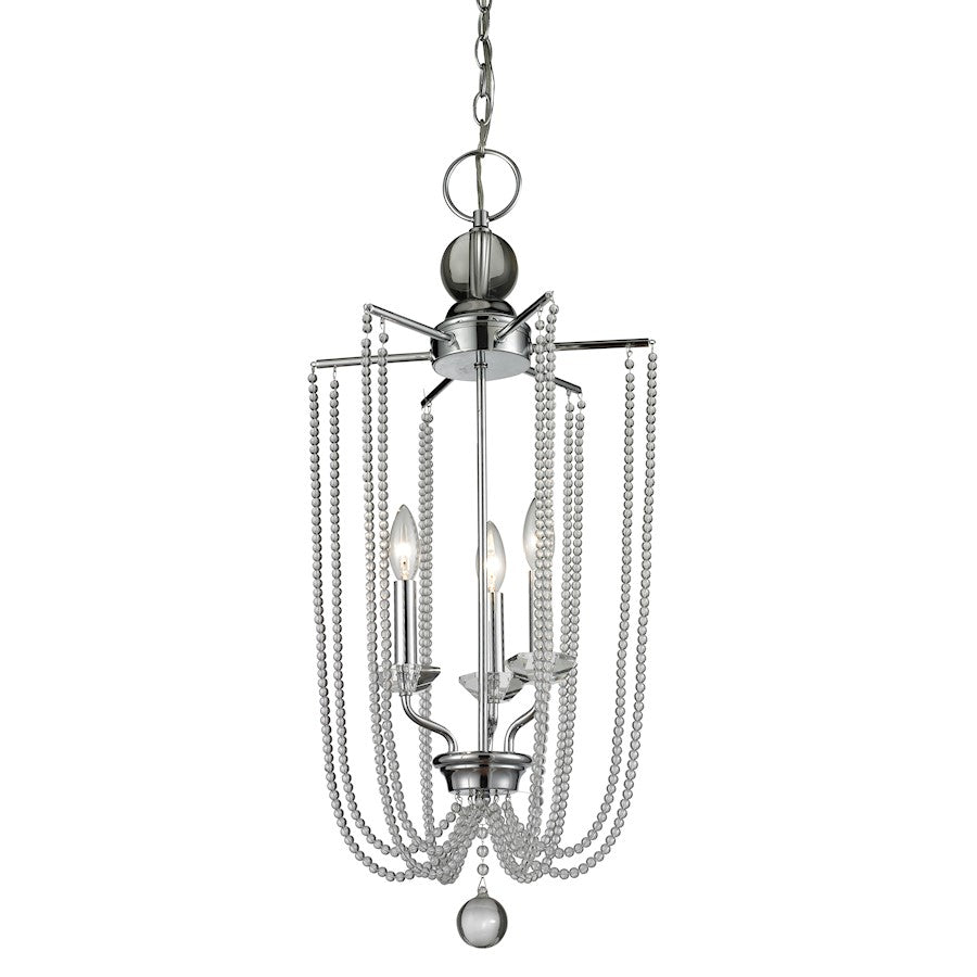 Z-Lite Serenade 3 Light Pendant, Chrome - 429-3C-CH