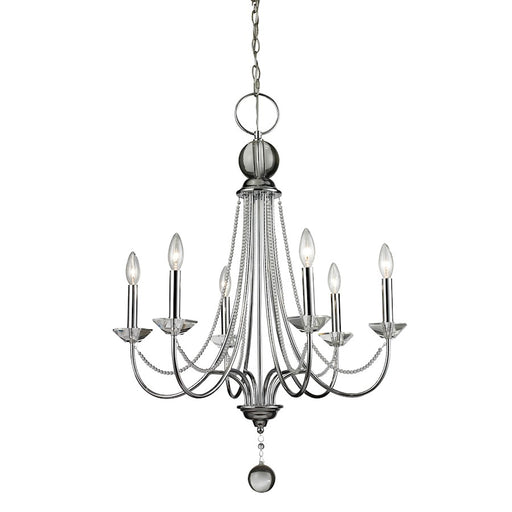 Z-Lite Serenade 6 Light Chandelier, Chrome - 429-6-CH