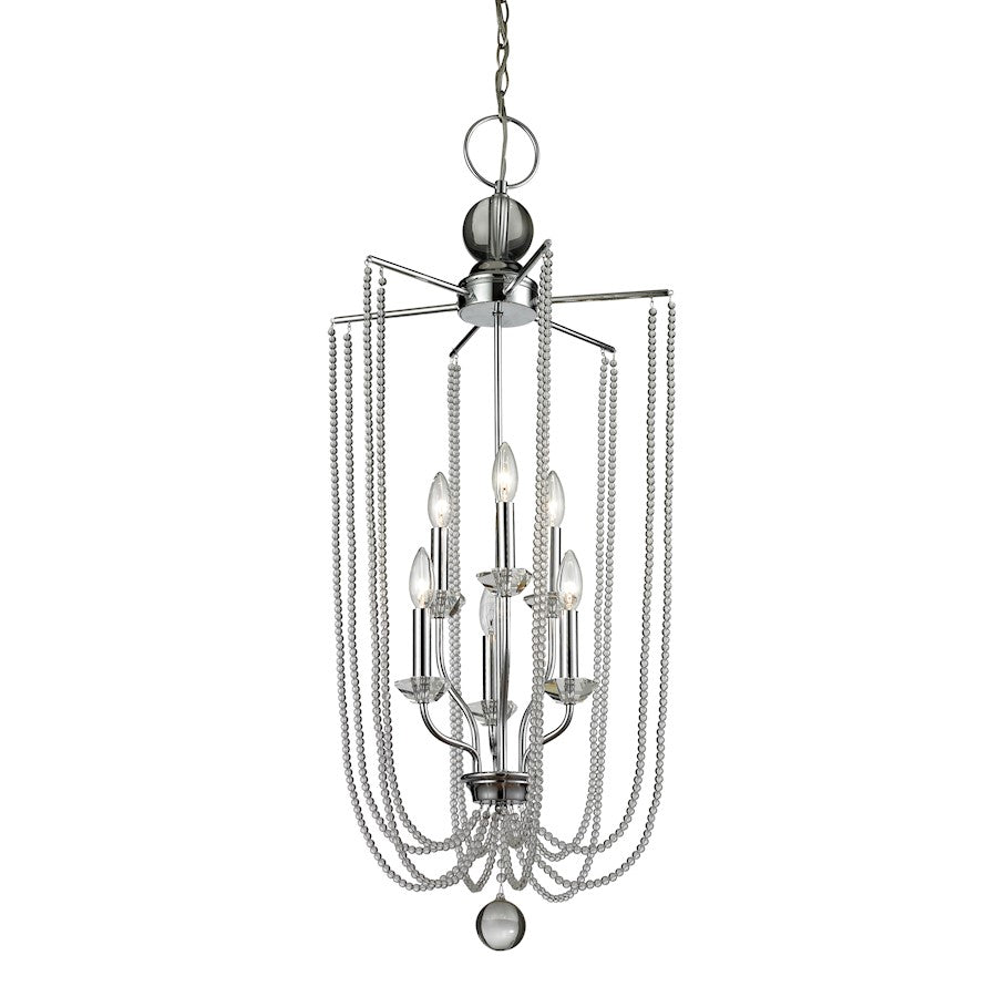 Z-Lite Serenade 6 Light Pendant, Chrome - 429-6C-CH