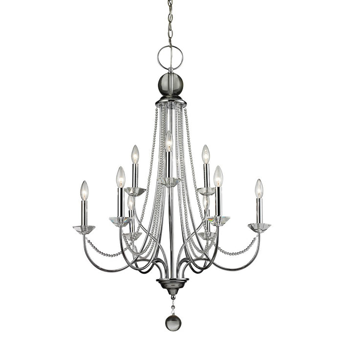 Z-Lite Serenade 9 Light Chandelier, Chrome - 429-9-CH