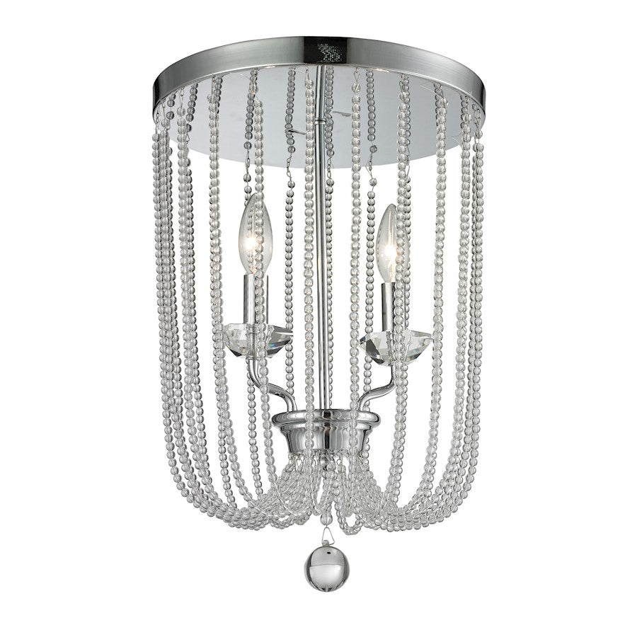 Z-Lite Serenade 2 Light Flush Mount, Chrome - 429F12-CH