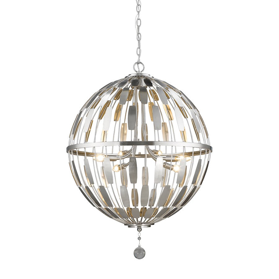 Z-Lite Almet 6 Light Pendant, 24.25x24.25x32.75", Brushed Nickel - 430B24-BN