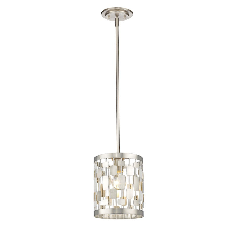 Z-Lite Almet 1 Light Mini Pendant, Brushed Nickel - 430MP-BN