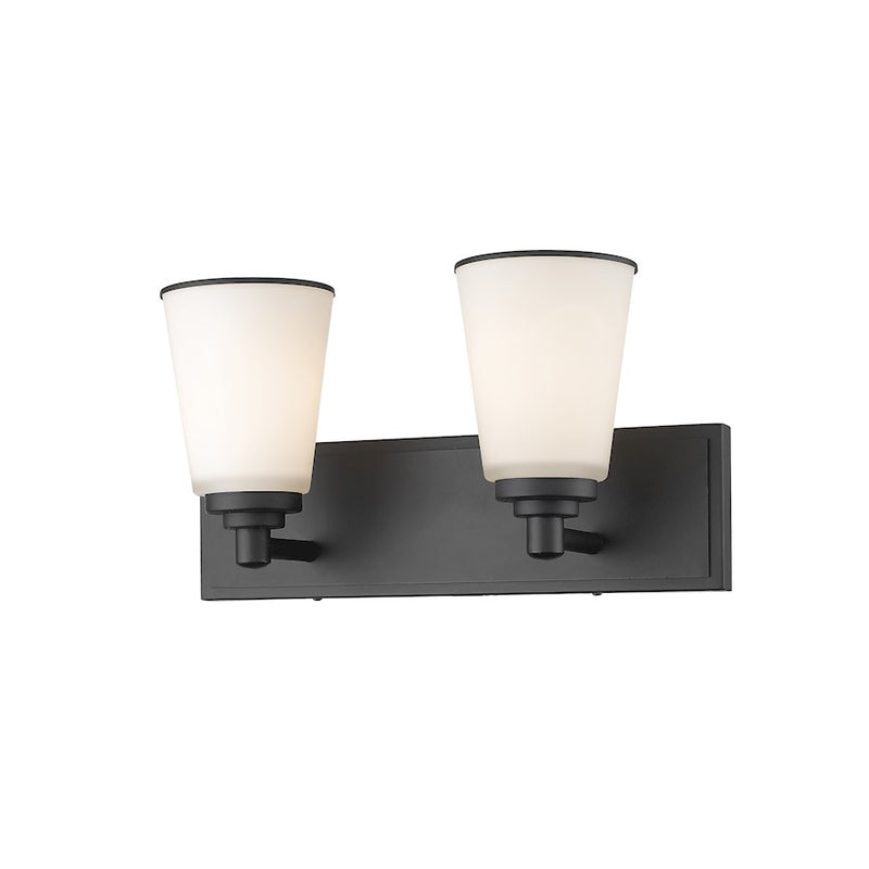 Z-Lite Jarra 2 Light Vanity Light, Bronze, Matte Opal - 432-2V-BRZ