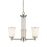 Z-Lite Jarra 3 Light Chandelier, Brushed Nickel, Matte Opal - 432-3BN