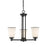 Z-Lite Jarra 3 Light Chandelier, Bronze, Matte Opal - 432-3BRZ